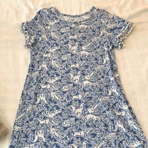 Lilly Pulitzer blue patterned A-Line dress